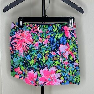 Lilly Pulitzer Pink and Blue Floral Women's Shorts